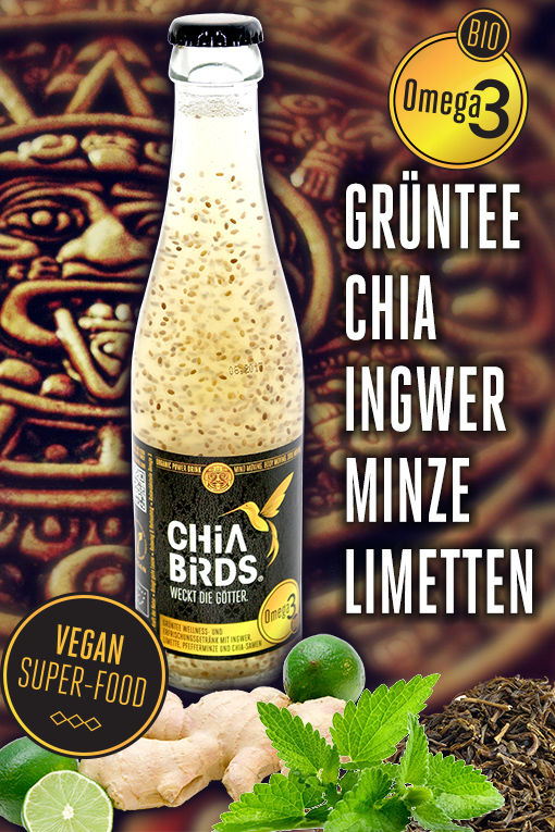 chia drink glass bio vegan chia beverage chia getränk